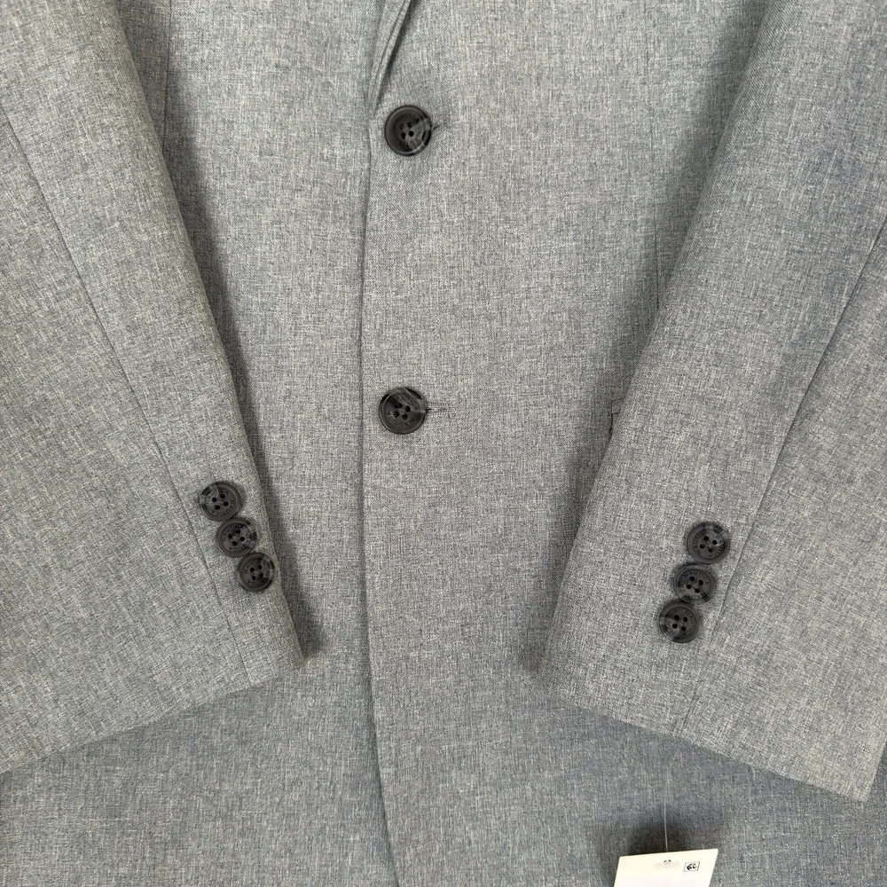 Nautica Boys Youth Blazer Jacket Gray Size 18R 2 Button Lightweight Lined NWOT